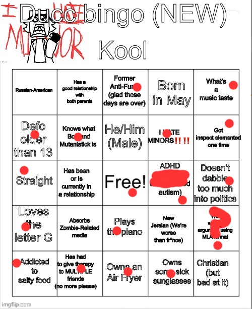 Ducc bingo (NEW) | image tagged in ducc bingo new | made w/ Imgflip meme maker