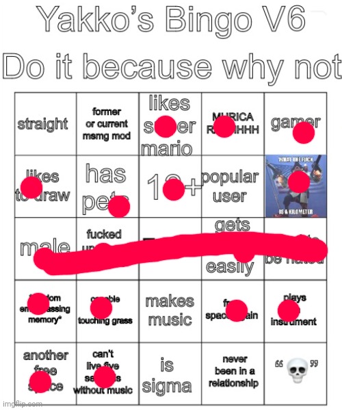 Yakko’s Bingo V6 | image tagged in yakko s bingo v6 | made w/ Imgflip meme maker