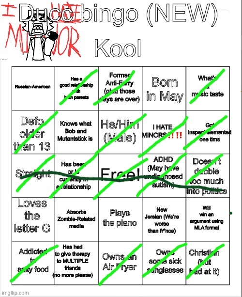 Ducc bingo (NEW) | image tagged in ducc bingo new | made w/ Imgflip meme maker