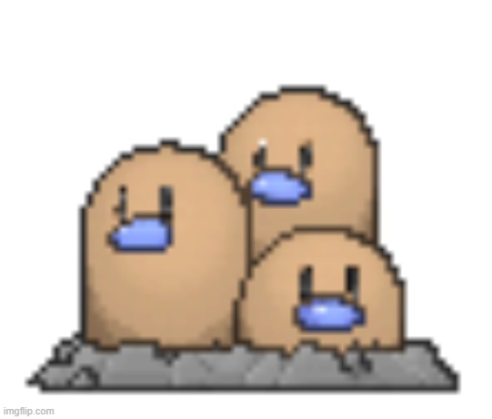 Shiny Dugtrio | image tagged in shiny dugtrio | made w/ Imgflip meme maker
