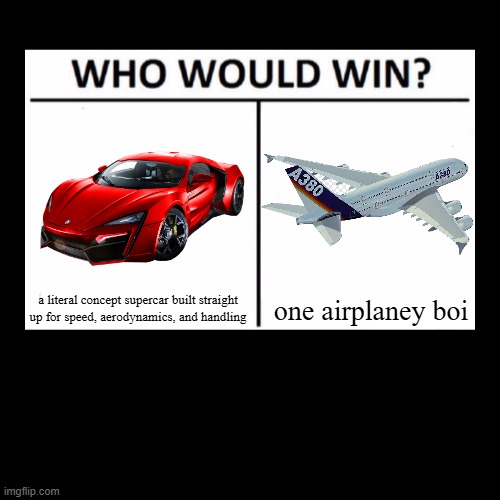 a literal concept supercar built straight up for speed, aerodynamics, and handling | one airplaney boi | image tagged in funny,demotivationals | made w/ Imgflip demotivational maker