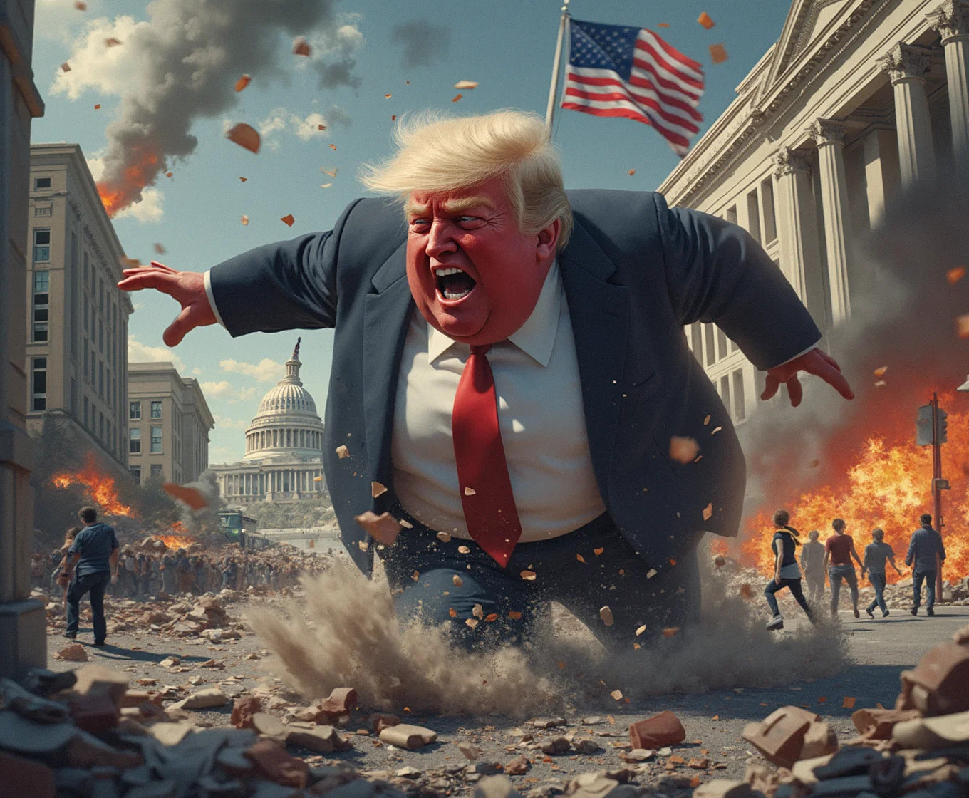 Trump makes the USA like himself, a friendless wreck Blank Meme Template