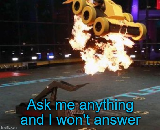 Badass picture of Bronco | Ask me anything and I won't answer | image tagged in badass picture of bronco | made w/ Imgflip meme maker