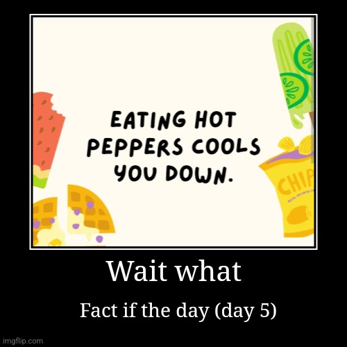 Fact of the day(day 5) | Wait what | Fact if the day (day 5) | image tagged in funny,demotivationals,fact of the day | made w/ Imgflip demotivational maker