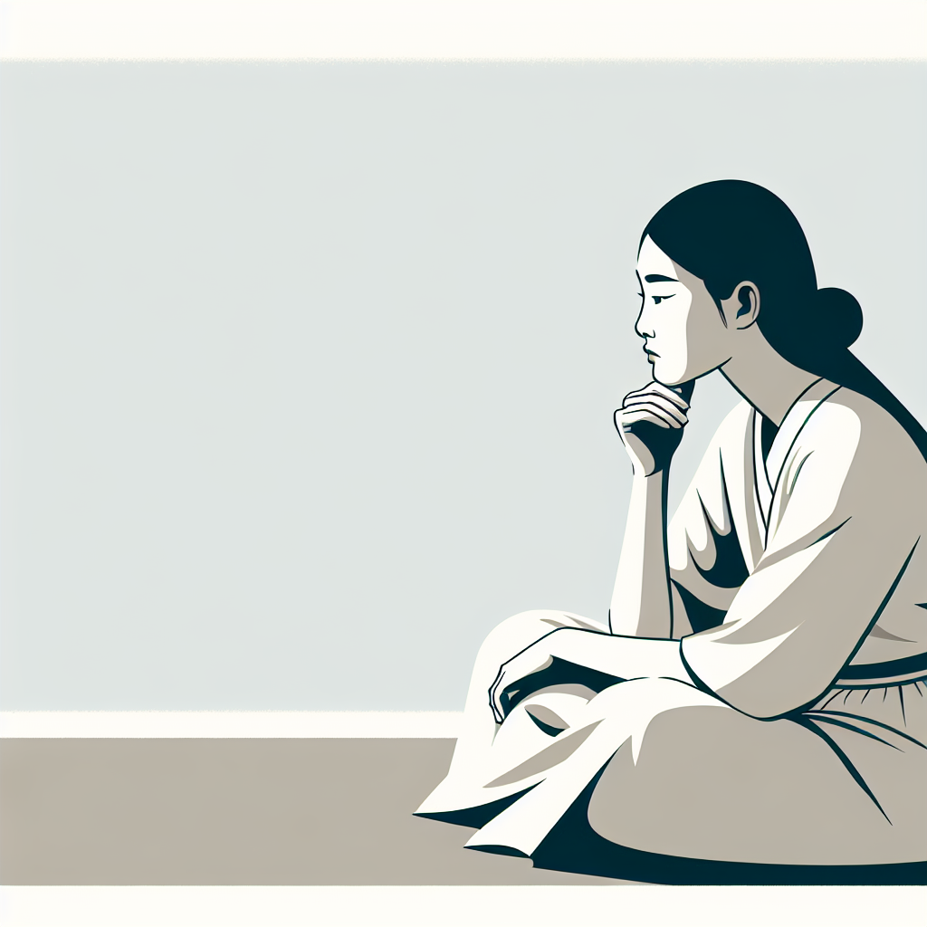 WOMAN IN THOUGHT Blank Meme Template