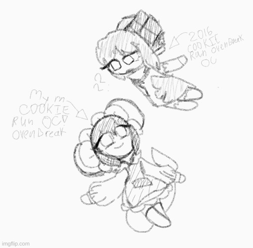 You know I had to draw these two >:3 | image tagged in cookie run ovenbreak,oc | made w/ Imgflip meme maker