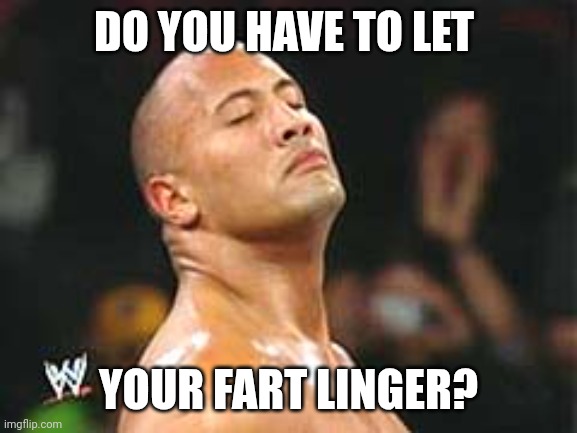 Fart | DO YOU HAVE TO LET; YOUR FART LINGER? | image tagged in the rock smelling,funny memes | made w/ Imgflip meme maker