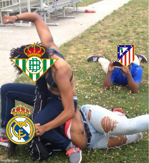 Real Betis + Antony 2 Real Madrid 1 | image tagged in guy recording a fight,betis,real madrid,laliga,sports,spain | made w/ Imgflip meme maker