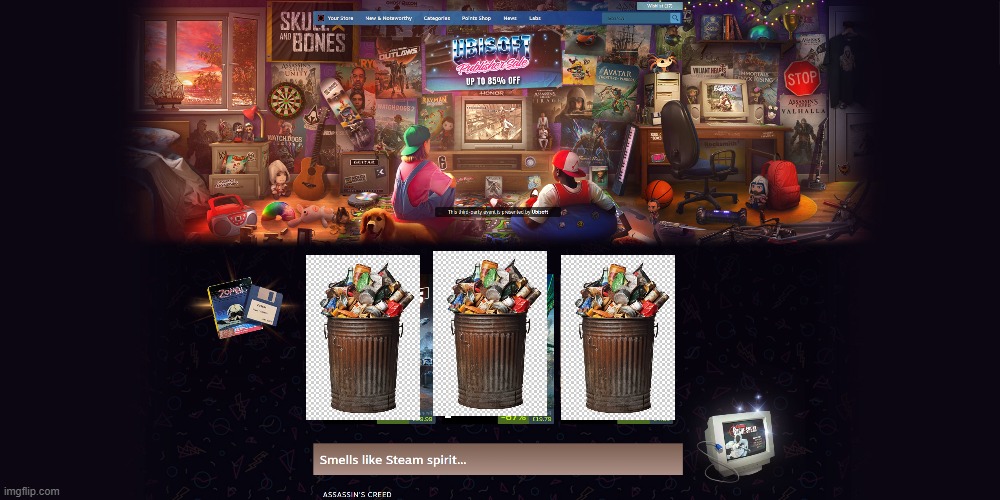 Steam Sale Trash | image tagged in steam,gaming | made w/ Imgflip meme maker