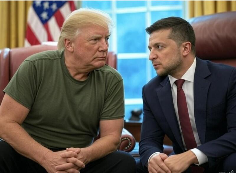 Trump dressed like Zelensky Blank Meme Template