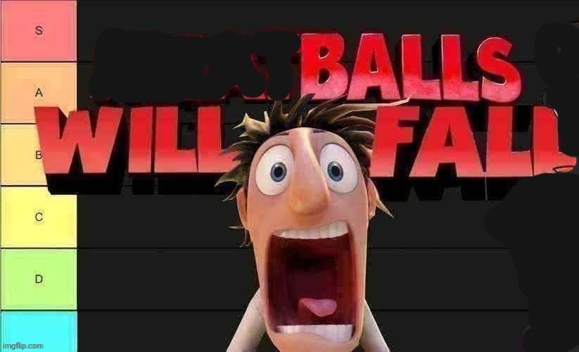 Balls will fall tier list | image tagged in balls will fall tier list | made w/ Imgflip meme maker