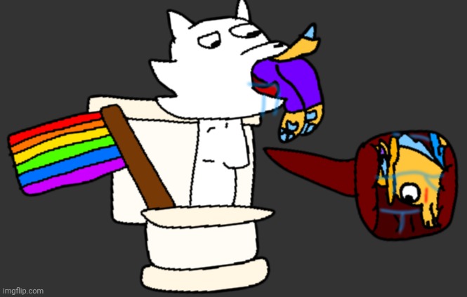 Gay Skibidi Toilet Furry Vore | image tagged in gay skibidi toilet furry vore | made w/ Imgflip meme maker