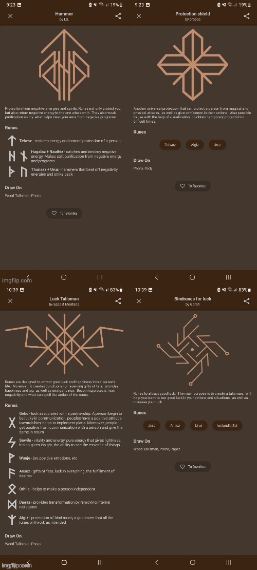Luck x Protection | image tagged in runes hammer sheild,runes lucky talisman x luck | made w/ Imgflip meme maker