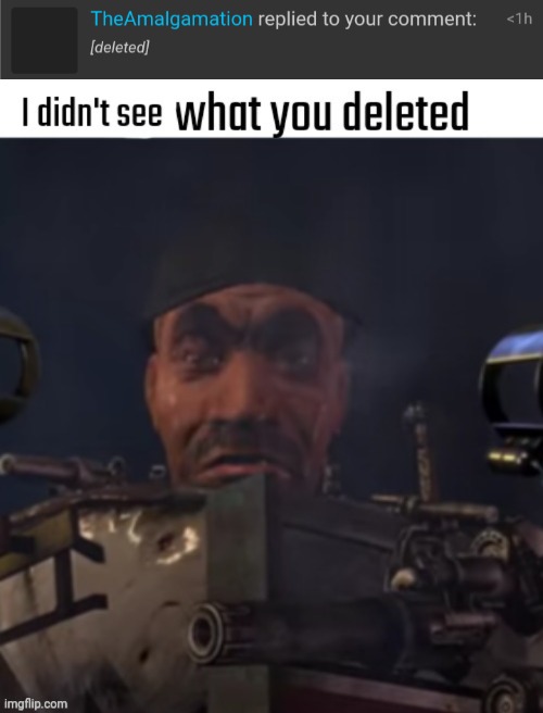 image tagged in i didn't see what you deleted | made w/ Imgflip meme maker