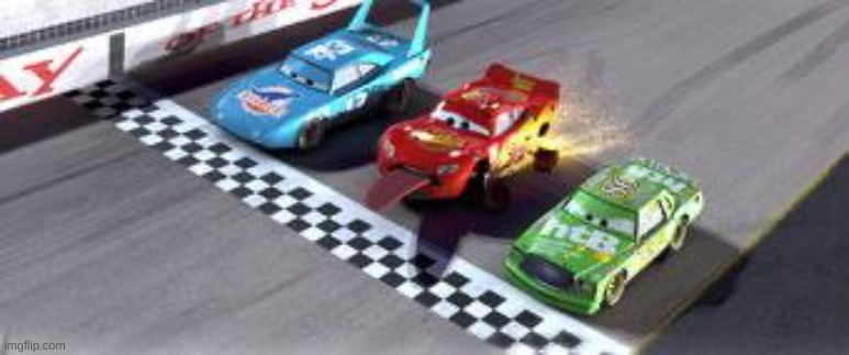 Cars Photo Finish | image tagged in cars photo finish | made w/ Imgflip meme maker