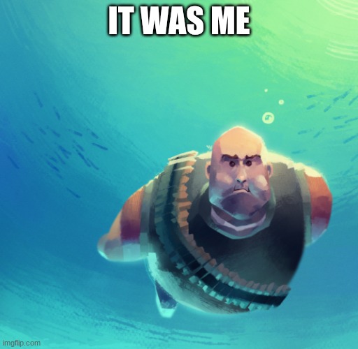 Underwater hoovy | IT WAS ME | image tagged in underwater hoovy | made w/ Imgflip meme maker