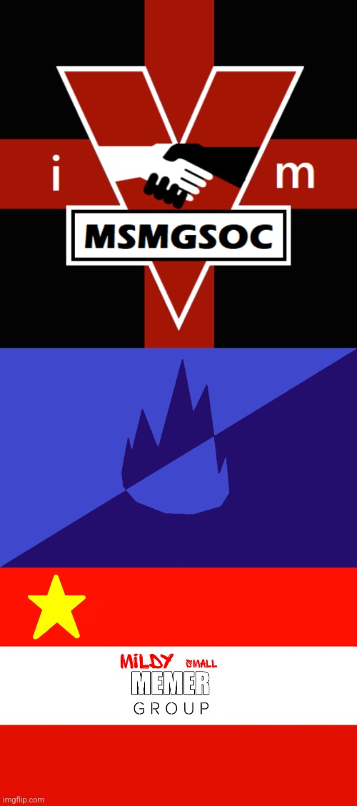 image tagged in msmg purge logo,msmg dark blue 2023 flag,msmg flag | made w/ Imgflip meme maker