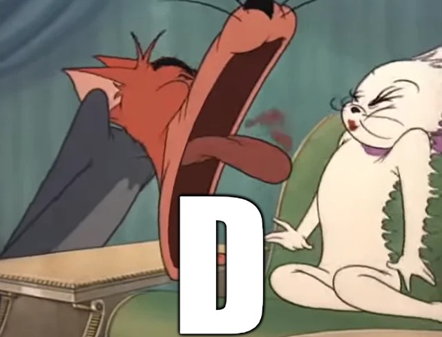 Tom yells | D | image tagged in tom yells | made w/ Imgflip meme maker