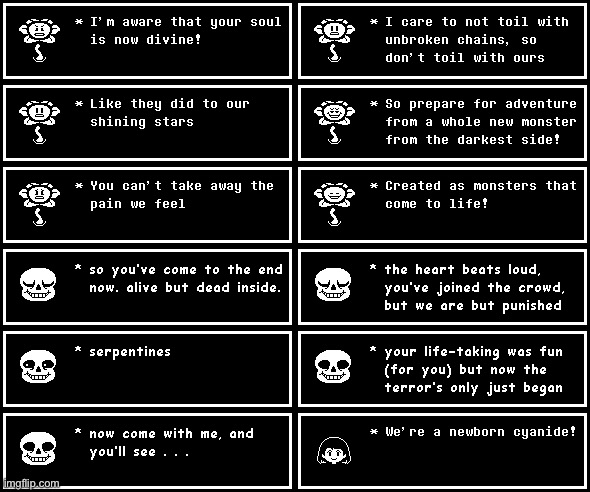 Part of Build our CORE ft. sans, chara, and Flowey. | made w/ Imgflip meme maker