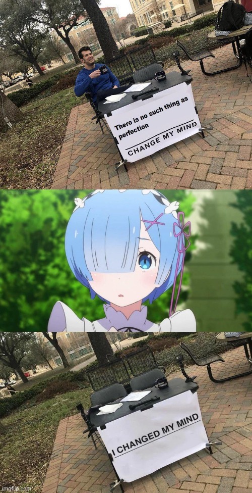 Perfection | image tagged in re zero | made w/ Imgflip meme maker