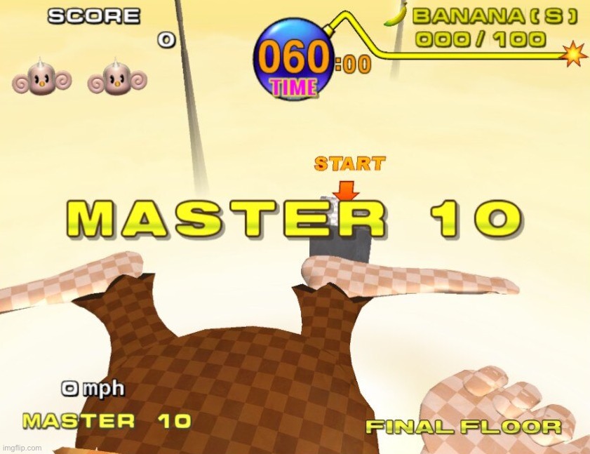I have finally beaten Super Monkey Ball | made w/ Imgflip meme maker