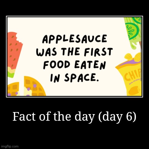 Fact of the day (day 6) | Fact of the day (day 6) | | image tagged in funny,demotivationals,fact of the day | made w/ Imgflip demotivational maker