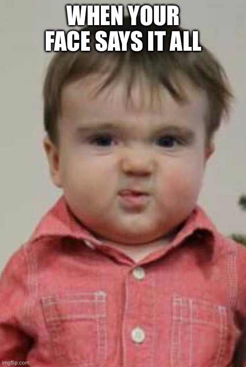 Mean Mug | WHEN YOUR FACE SAYS IT ALL | image tagged in mean mug | made w/ Imgflip meme maker