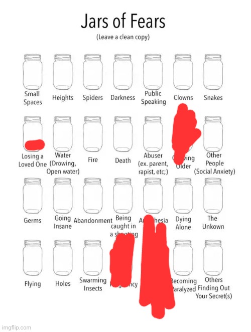 Jar of fears clear version | image tagged in jar of fears clear version | made w/ Imgflip meme maker