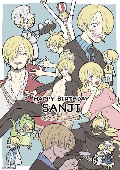 image tagged in one piece,sanji,vinsmoke sanji,birthday,sanji birthday | made w/ Imgflip meme maker