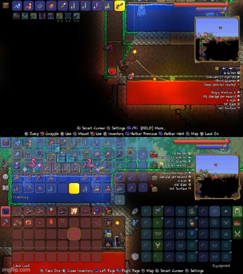 Lava fishing | image tagged in terraria,master mode,gaming,video games,nintendo switch,screenshots | made w/ Imgflip meme maker