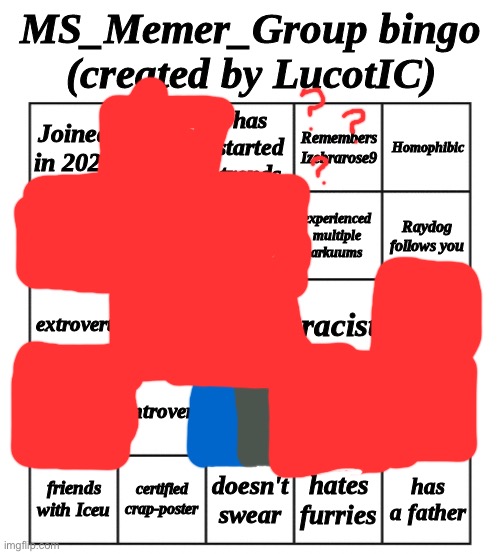 I’m SO close to getting a bingo | image tagged in msmg bingo - by lucotic | made w/ Imgflip meme maker