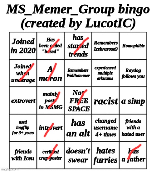 L5 | image tagged in msmg bingo - by lucotic | made w/ Imgflip meme maker