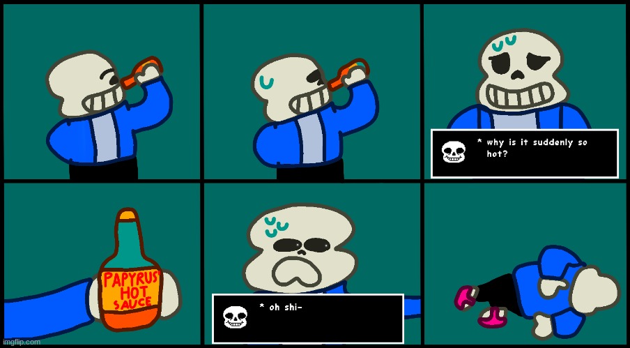 High Quality Sans drinks ketchup Blank Meme Template