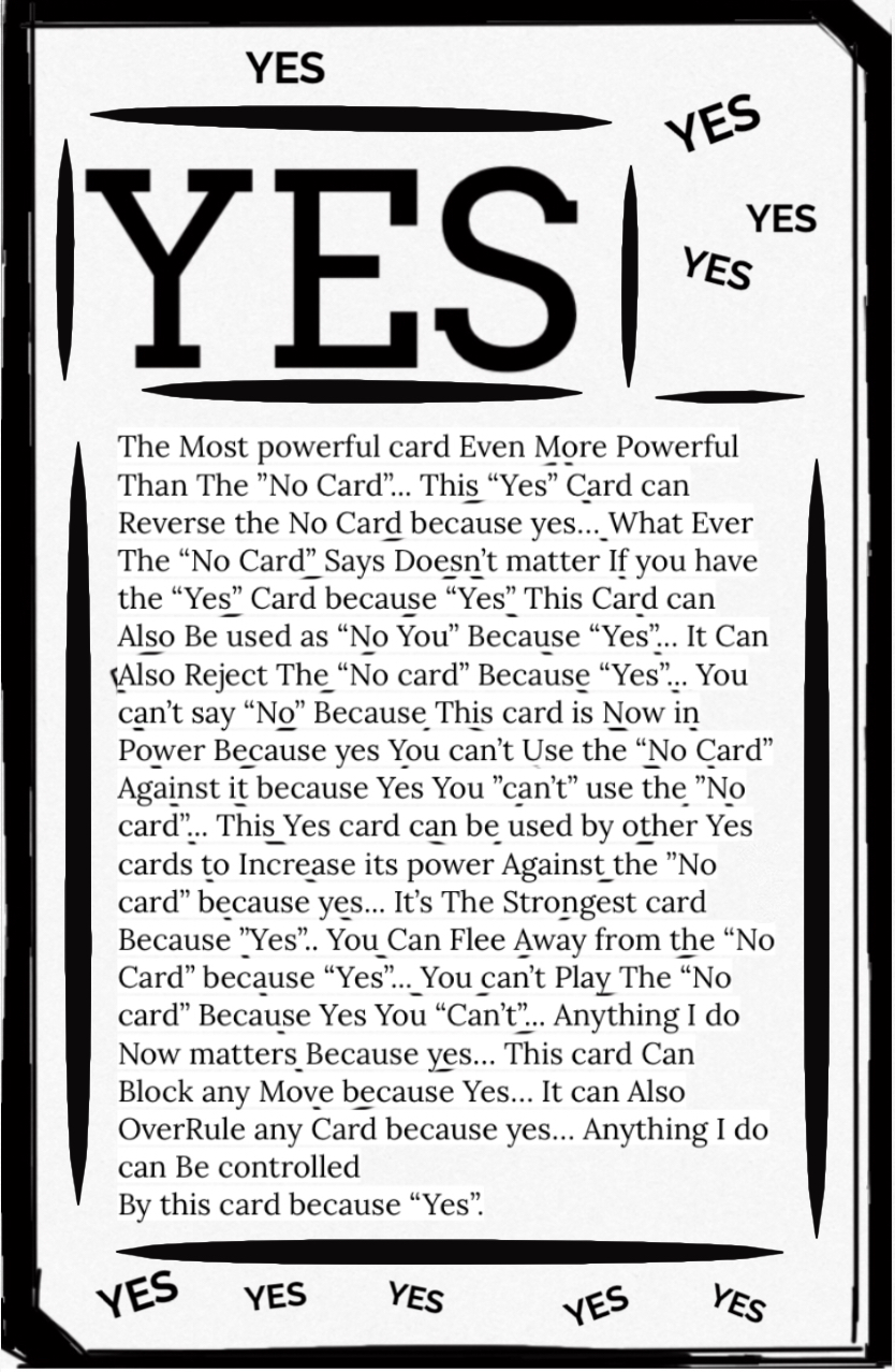 Yes card Blank Meme Template