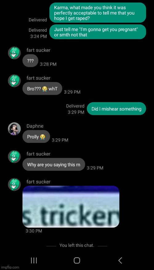 Is she gaslighting me (I got kicked from the gc, see previous post) | made w/ Imgflip meme maker