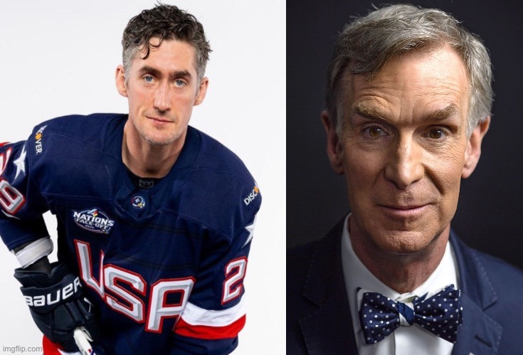 Brock Nelson looks like Bill Nye | made w/ Imgflip meme maker