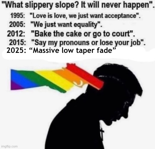 2025: “Massive low taper fade” | made w/ Imgflip meme maker