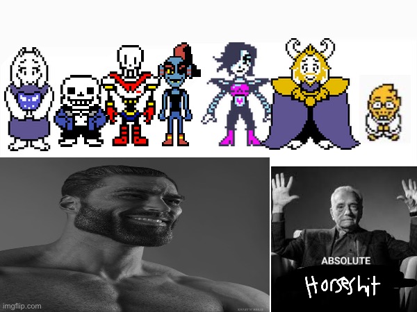 my opinions of the undertale characters having just done a pacifist run | made w/ Imgflip meme maker