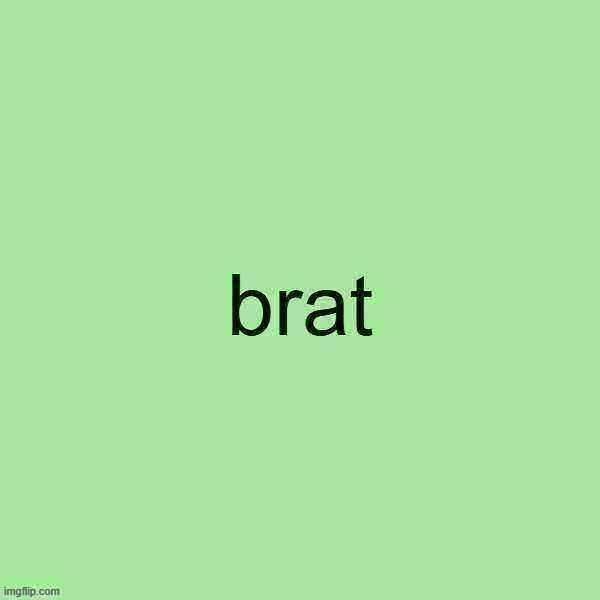 can someone explain why my brat album looks like this | made w/ Imgflip meme maker