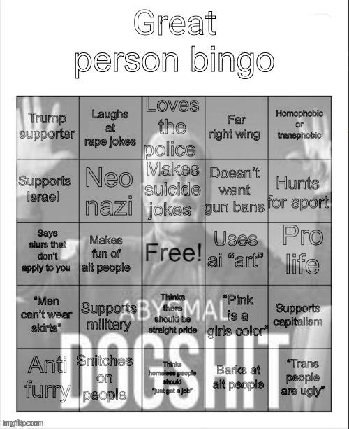 "neo nazi" what bro :broken_heart: | image tagged in great person bingo | made w/ Imgflip meme maker