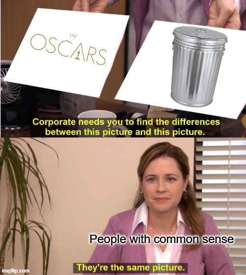 So...the Oscars are tonight... | People with common sense | image tagged in memes,they're the same picture | made w/ Imgflip meme maker