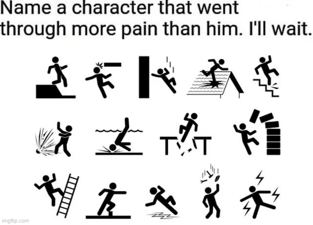 Pain | image tagged in pain,character | made w/ Imgflip meme maker