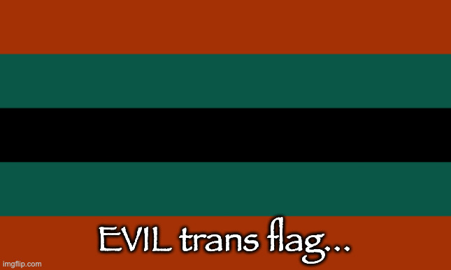 Trans Flag | EVIL trans flag... | image tagged in trans flag | made w/ Imgflip meme maker