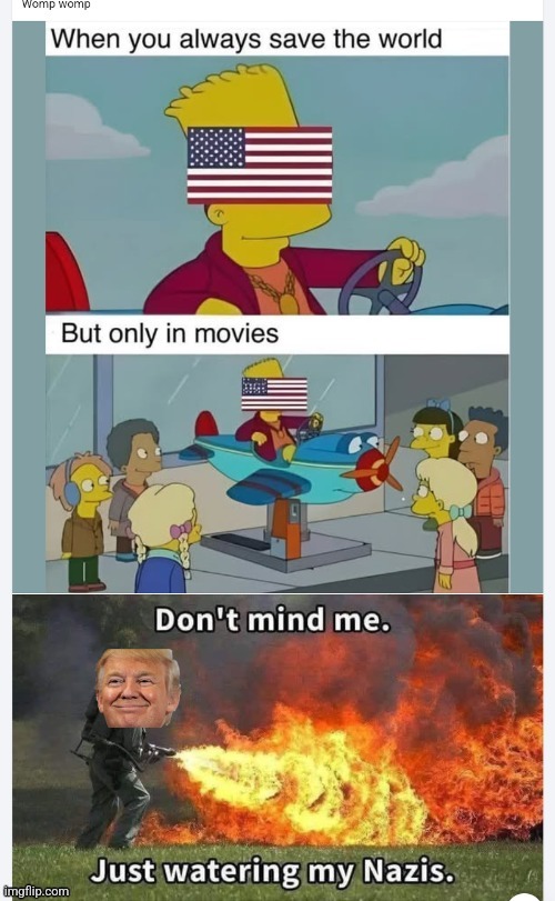 Doh bart | image tagged in usa,united states of america,bart simpson,trump,nazi,dark humor | made w/ Imgflip meme maker