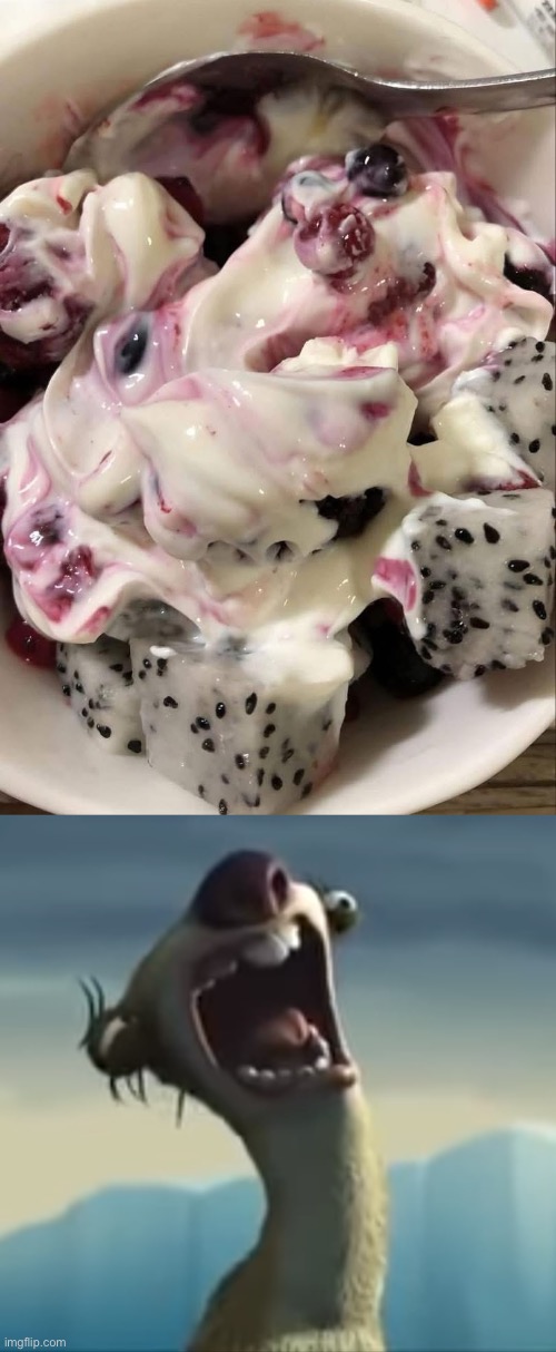 Ice age or ice cream? | image tagged in vamos a morir,sid,ice age,ice cream | made w/ Imgflip meme maker