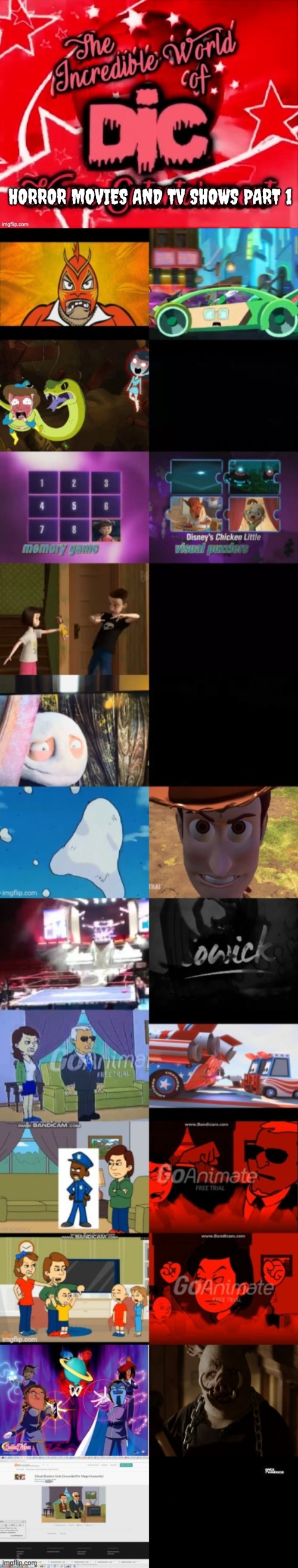 DiC Horror Movies and TV Shows Villains Blank Meme Template