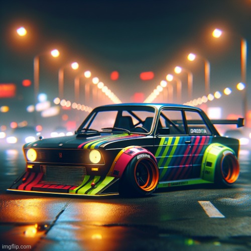 Lada 1200s (AKA: Vaz 2101) AI Design | image tagged in lada tuned nfs mw ai design,ai generated | made w/ Imgflip meme maker