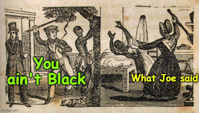You ain't Black What Joe said | made w/ Imgflip meme maker