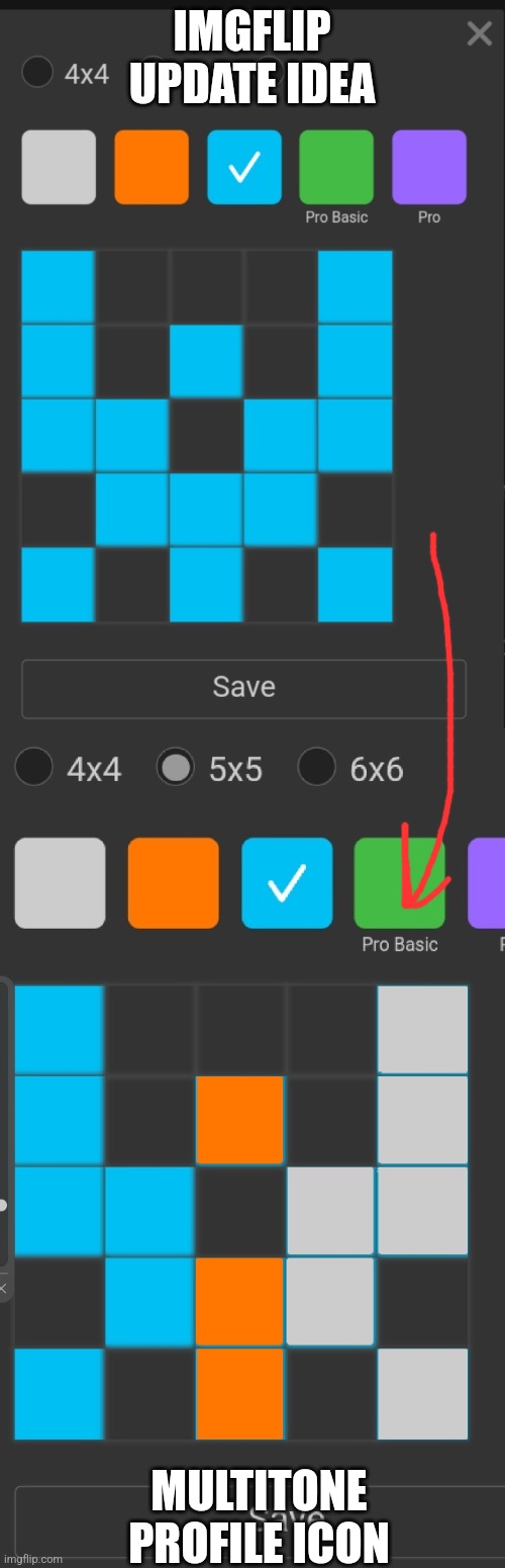 IMGFLIP UPDATE IDEA; MULTITONE PROFILE ICON | made w/ Imgflip meme maker