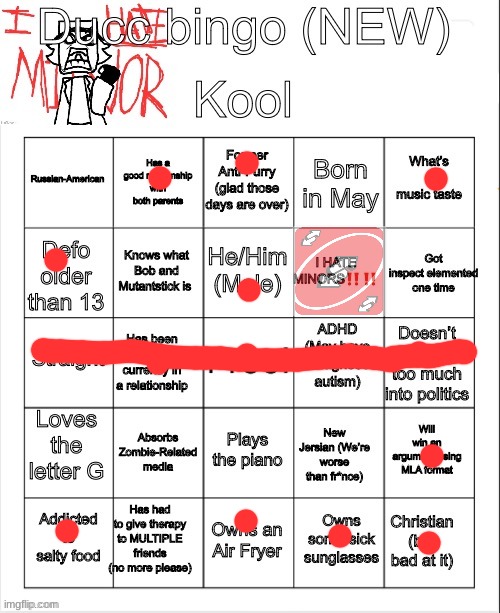 Ducc bingo (NEW) | image tagged in ducc bingo new | made w/ Imgflip meme maker